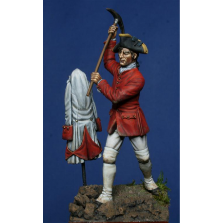 Figurine de soldat du régiment de Guyenne 1754-1763 en 54mm.