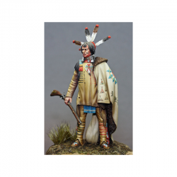 Guerrier Sioux Lakota en 1830 métal 75mm.