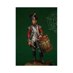 Figurine de tambour Britannique en 1775/83 Romeo Models 75mm.