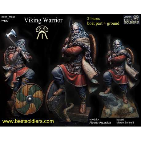 Figurine de guerrier Viking 75mm résine BestSoldiers.