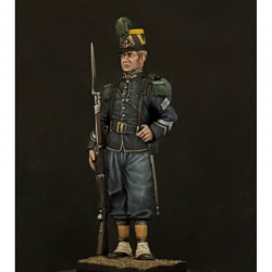 Figurine de Sous officier de Chasseurs à pied 1860 en 54mm Métal Modèles.