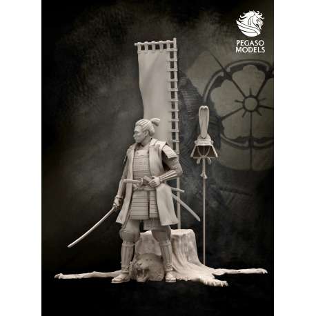 Figurine de Oda Nobunaga en RESINE 90mm Pegaso Models.