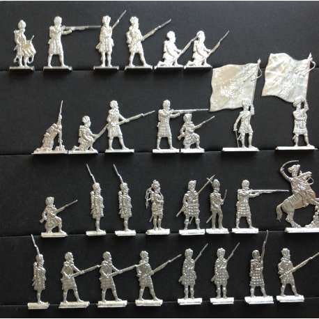 Plat d'étain, infanterie écossaise à Waterloo.