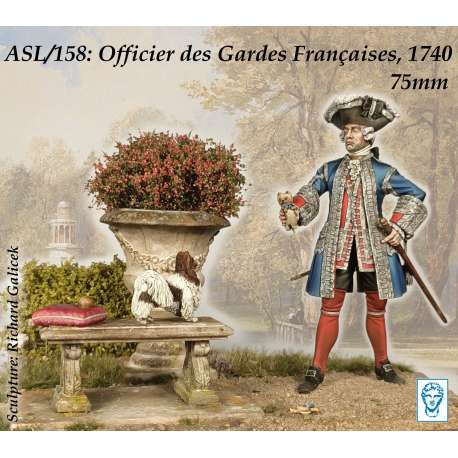 Figurine d'Officier des Gardes Françaises 1740. ÉDITION LIMITÉE À 160 EXEMPLAIRES Alexandros Models.