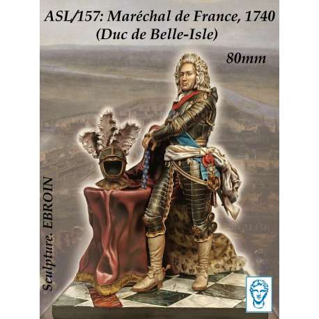 FigurMaréchal du France (Charles Auguste Fouquet, Duc de Belle-Isle) 1740. ÉDITION LIMITÉE À 100 EXEMPLAIRES 80mm.