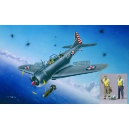 Trumpeter 1/32e DOUGLAS SBD-3/4 - A-24A "DAUNTLESS" 1941/1942 + PILOTE ET MITRAILLEUR US NAVY. Maquette d'avion de guerre.