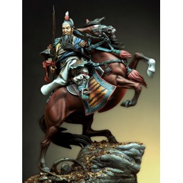 Pegaso models.90mm.General Guan Yu zu Pferd. Historische figuren.