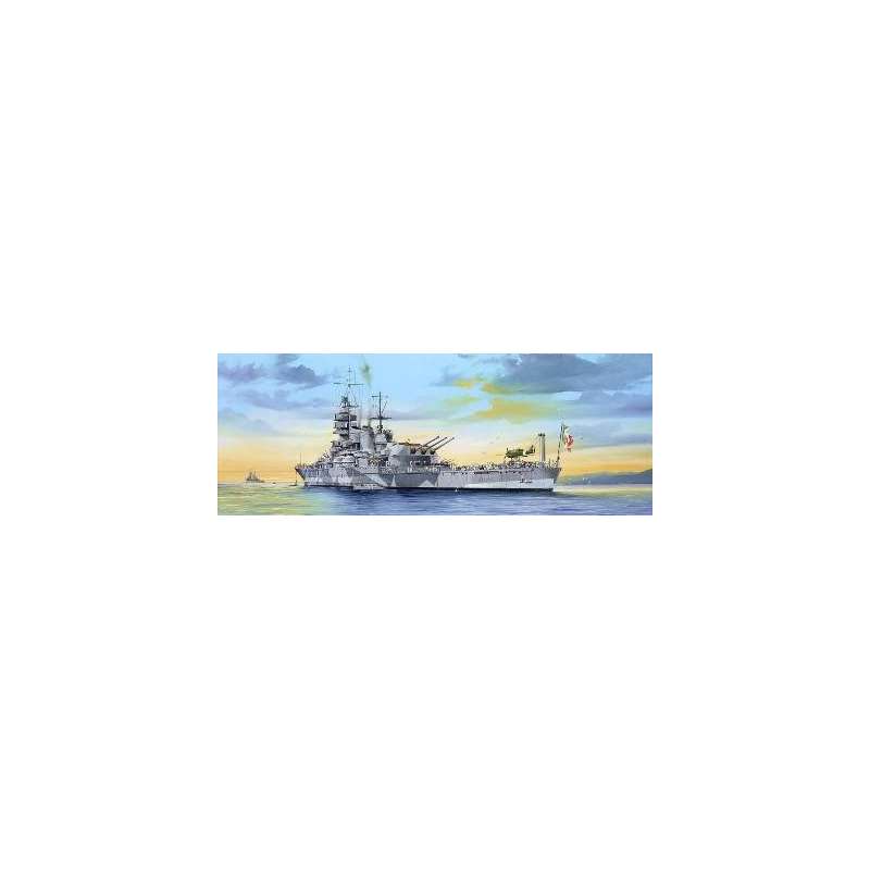  CUIRASSE ITALIEN RN "ROMA" 1942. Maquette de bateau de guerre. Trumpeter 1/350e