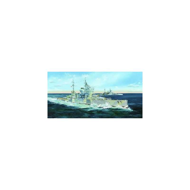 HMS " QUEEN ELIZABETH I " CUIRASSE BRITANNIQUE 1940. Maquette de bateau de guerre. Trumpeter 1/350e 