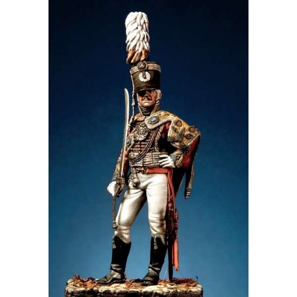 Figurine Pegaso Models 54mm Officier de hussard  de la garde impériale  Russe 1802-1809.