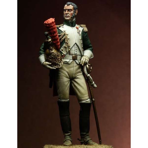 Figurine Officier de Dragon de l'impératrice 1815  Pegaso Models 75mm.
