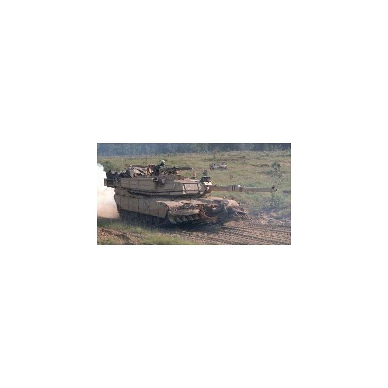  CHAR LOURD US M1A1 ABRAMS avec lames anti mines -1991 . Maquette de char US. Trumpeter 1/72e