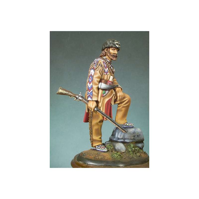 Andrea miniaturen,90mm.Trapper mit Muskete.