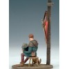 Andrea Miniatures, mittelalter figuren 54mm. Knappe und sein Hund.