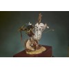 Figurine Andrea Miniatures 54mm. Guerrier Sioux à monter et à peindre en métal blanc.