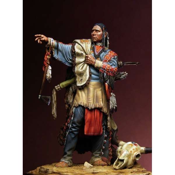Figurine Pegaso Models 75mm Noble Guerrier Sioux.
