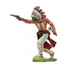 Andrea Miniatures 54mm Toy soldier ,Chef Guerrier Sioux