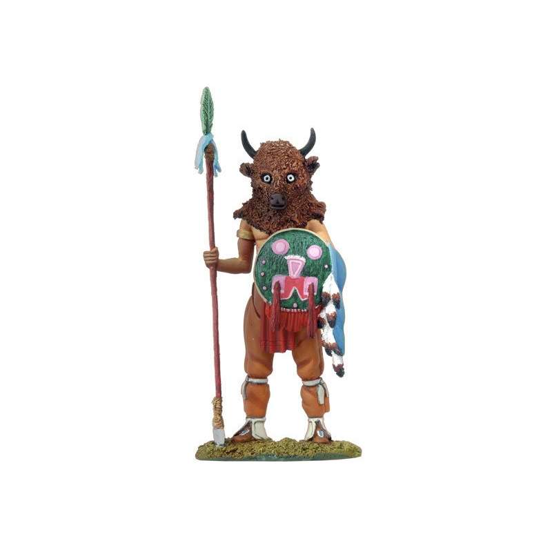 Figurine de collection Andrea Miniatures 54mm Toy soldier ,Guerrier Buffalo.