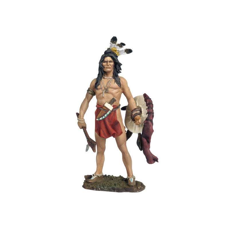 Andrea Miniatures 54mm Toy soldier ,Corbeau Brave ,guerrier indien.