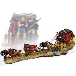 Andrea Miniatures 54mm Toy soldier ,Le stage Coach Overland