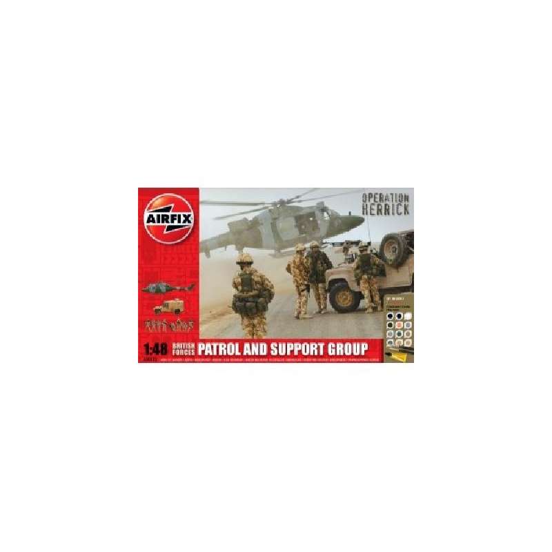 Airfix 1/48e COFFRET MAQUETTE - BRITISH FORCES PATROL AND SUPPORT GROUP