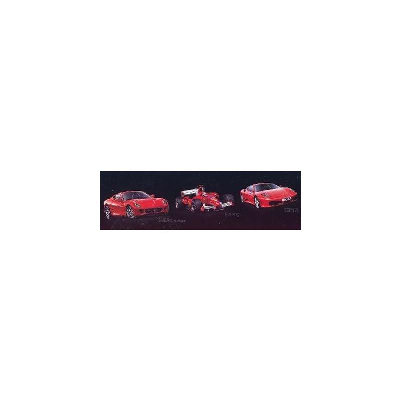 COFFRET CADEAU "3 FERRARI" (599 GTB FIORANO, F2005, F430) Maquette Revell 1/24e.