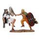 Figurine de collection Andrea miniatures Veles Romain et guerrier Celte en 54mm.