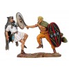 Figurine de collection Andrea miniatures Veles Romain et guerrier Celte en 54mm.