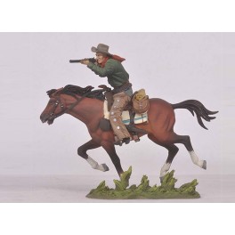 Figurine Andrea 54mm Tir à cheval ,figurine peinte Black Hawk.