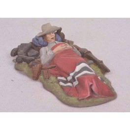 Figurine de collection Andrea miniatures 54mm Cowboy endormi . 