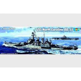  CUIRASSE USS NORTH CAROLINA BB-55 1944. Maquette de navire de guerre. Trumpeter 1/700e
