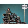 Andrea miniatures,figuren 90mm.Soldat auf Motorrad.