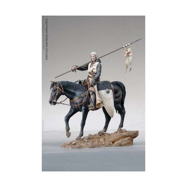 Andrea miniatures figure kits ,90mm.Templar Knight on Horseback, c. XI.